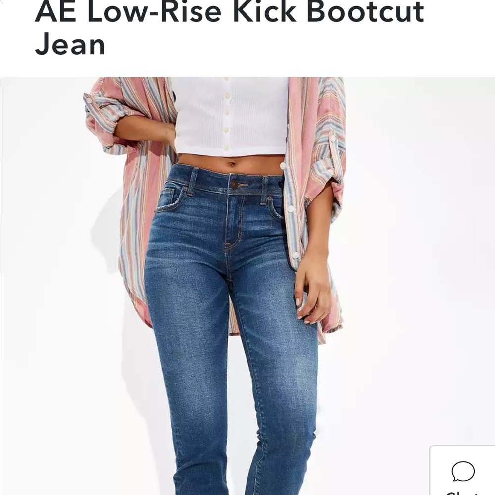 American eagle low rise kick bootcut denim